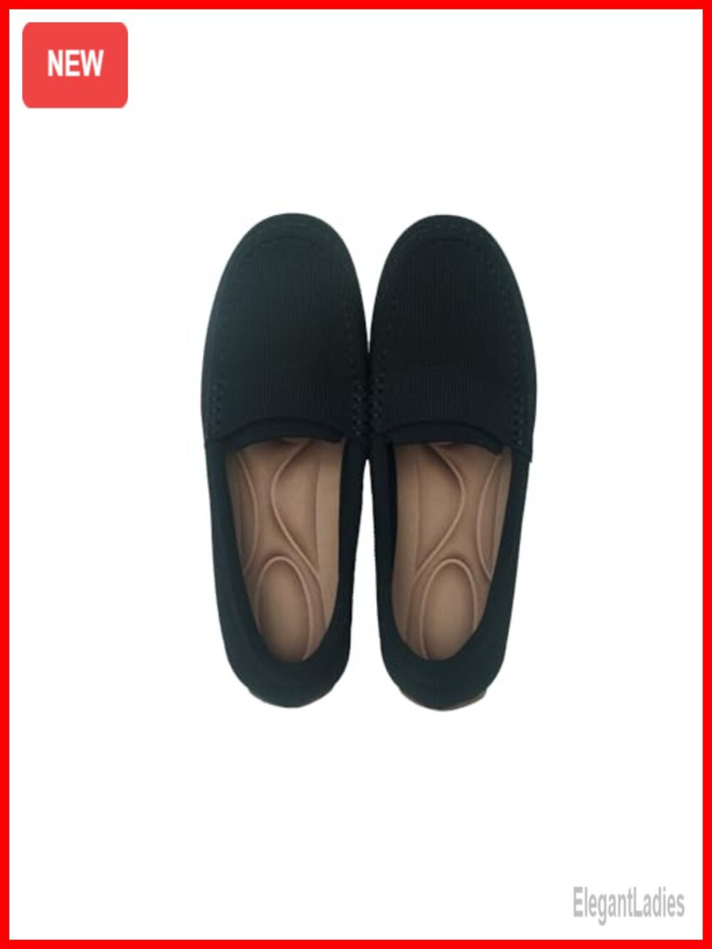 Women's Lightweight Knitted Loafers Casual Flat Shoes Breathable